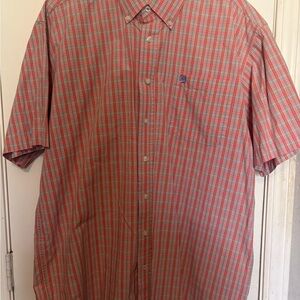 Cinch Red and Gray Plaid Casual Shirt